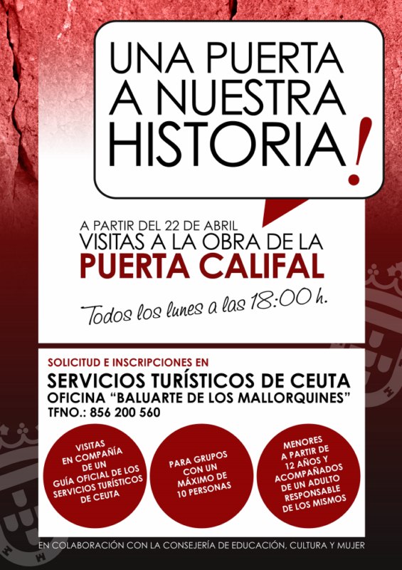 cartel visita puerta califalweb