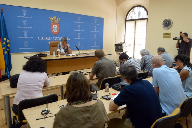 El portavoz durante la rueda de prensa
