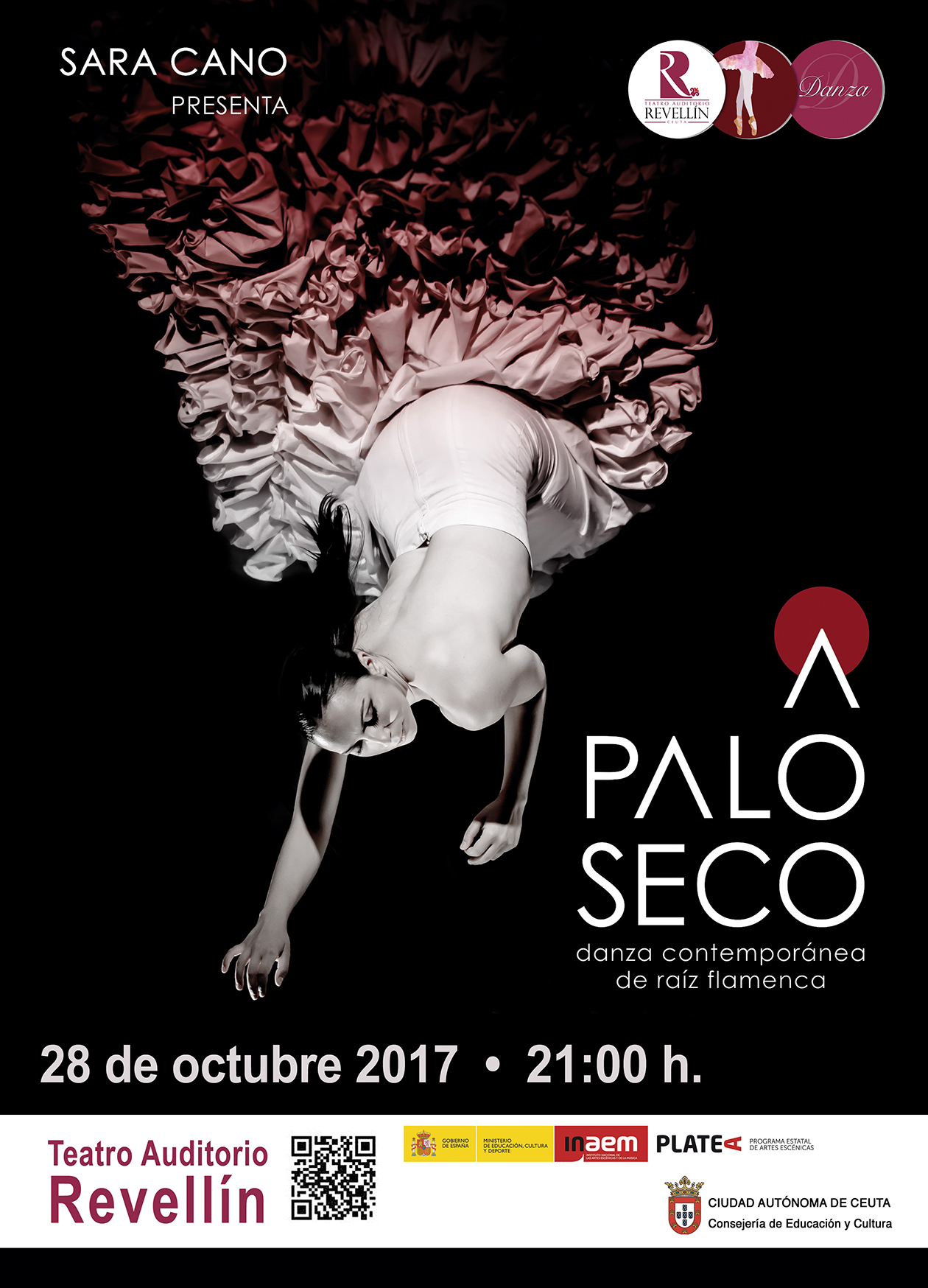 bailarina Sara Cano a Ceuta su espectáculo solitario, A Palo Seco, que integra flamenco y danza contemporánea